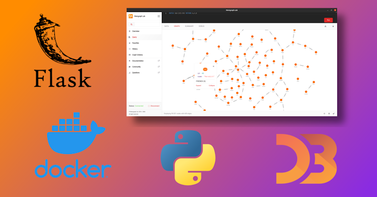 How to Visualize a Social Network in Python with a Graph Database: Flask + Docker + D3.js