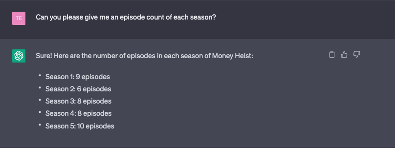 chatgpt episode count